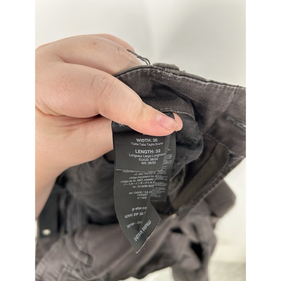 G Star Raw Rovic Zip 3D Straight Tapered Cargo Pants Utility Chino Size 38x28 - Picture 9 of 9